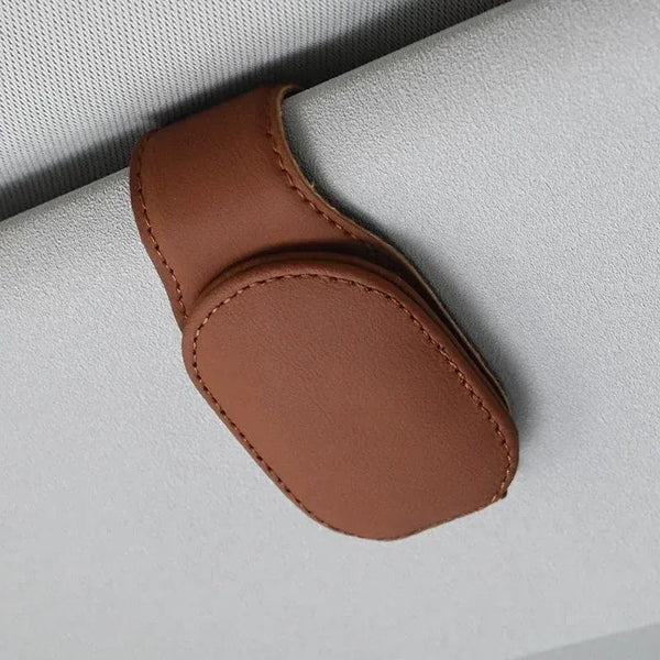 Sunoviaa Magnetic Leather Sunglasses Holder Magnetic Leather Sunglasses Holder