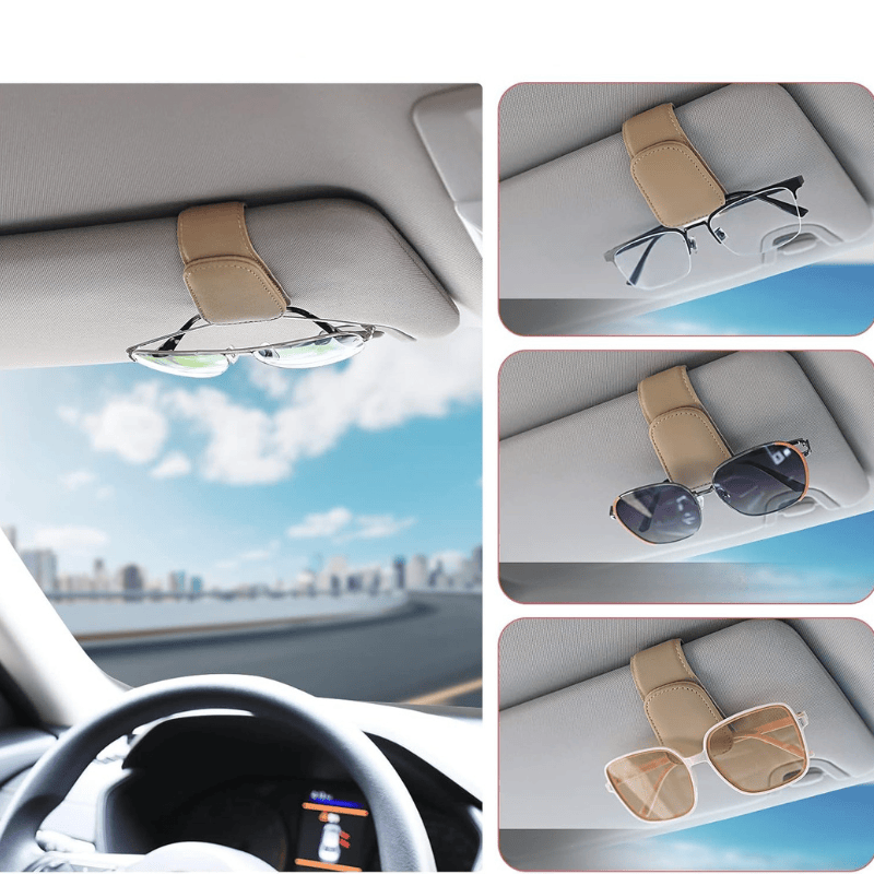 Sunoviaa Magnetic Leather Sunglasses Holder Magnetic Leather Sunglasses Holder