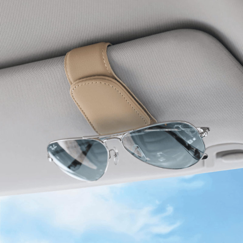 Sunoviaa Magnetic Leather Sunglasses Holder Magnetic Leather Sunglasses Holder